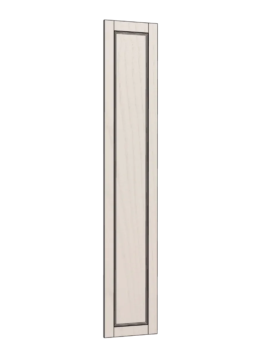 Ramlucka i ask med dekorlist, för högskåp – 40×220 cm