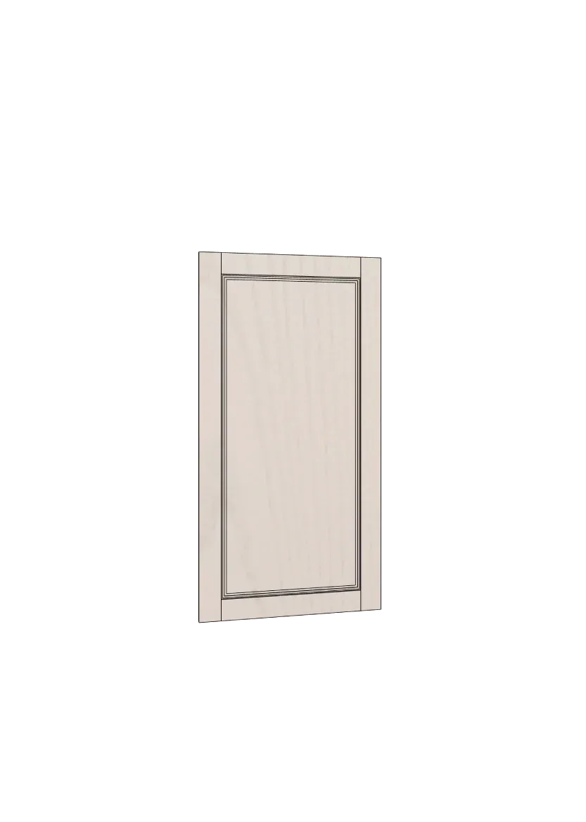 Ramlucka i ask med dekorlist, för högskåp – 60×120 cm