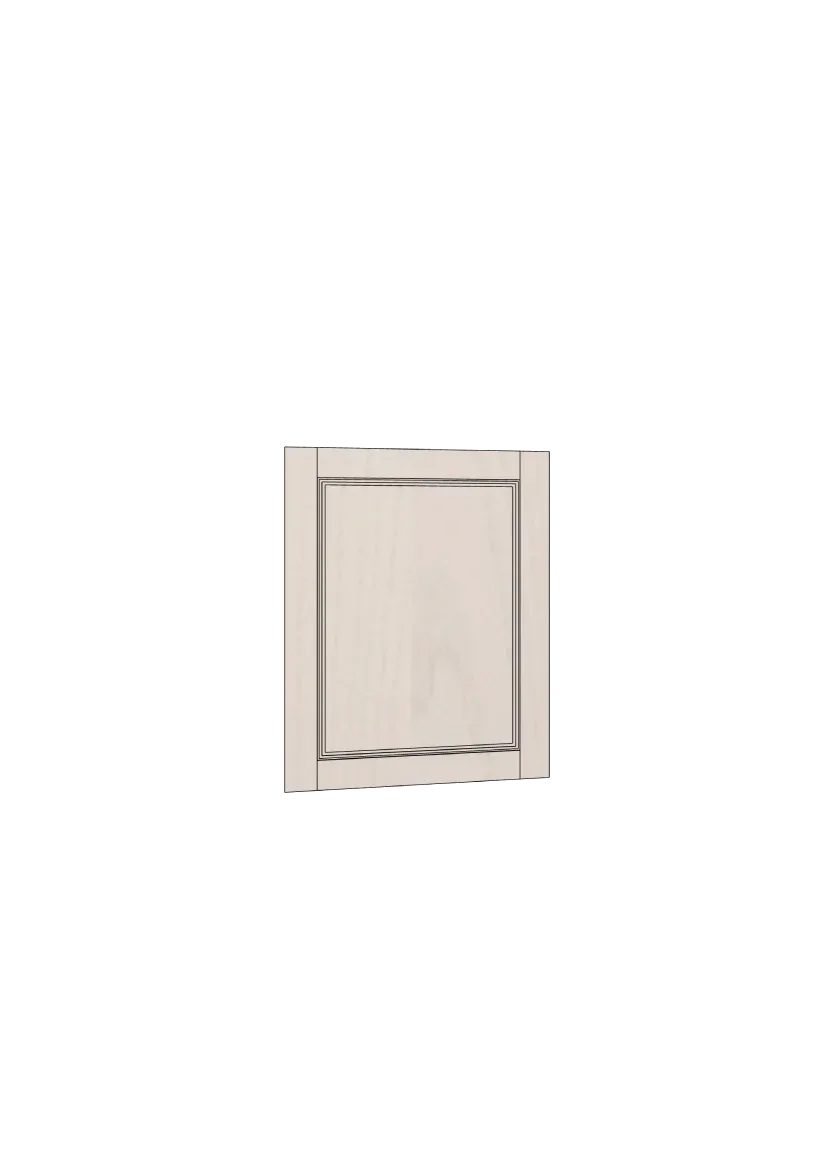 Ramlucka i ask med dekorlist, för väggskåp – 60×80 cm