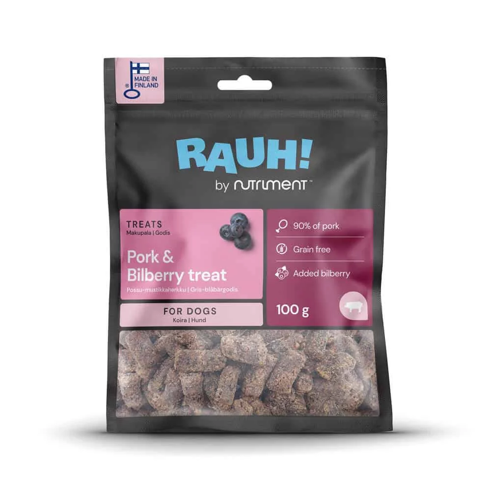 Rauh Pork & Bilberry treat – 100g - Image 2