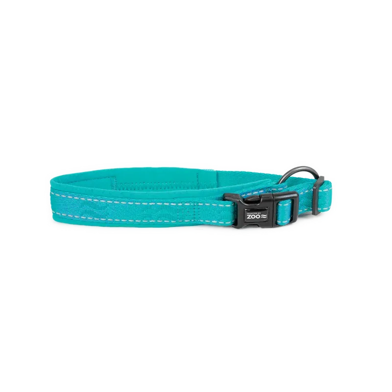 Rea Hundhalsband Rufus vadderat ställbart 20 mm x 3545 cm Turkos