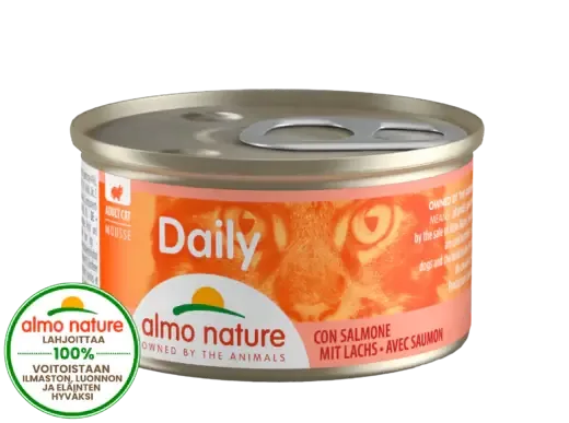 Reapris Almo Nature Daily Cat Mousse Lax 85 g våtfoder för katter