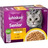 Reapris Ekonomipack Whiskas Senior i portionspåse 24 x 85 g – 11+ Fjäderfäurval i gelé