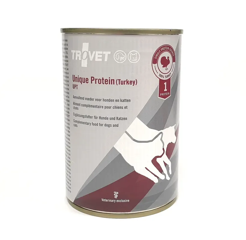 Reapris Trovet Unique Protein UPT kalkon 400 g för hundar och katter