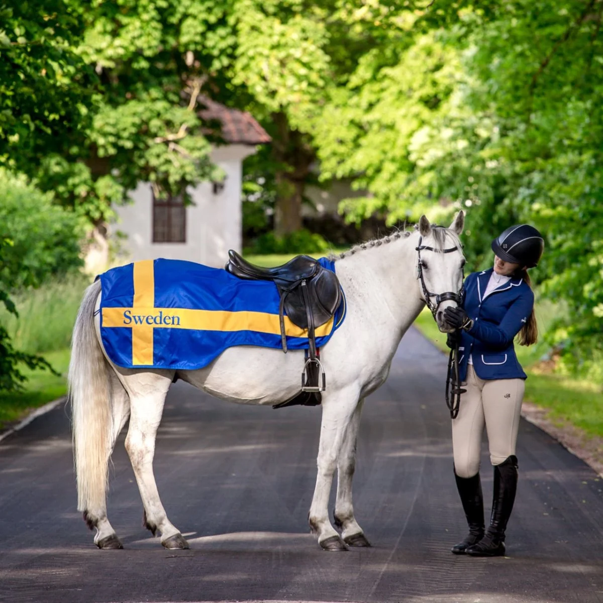 Ridtäcke SWEDEN flagga