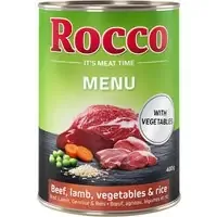 Rocco Menu 6 x 400 g – Nötkött med lamm, grönsaker & ris Begränsat erbjudande