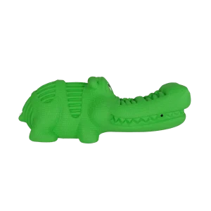 Rough Play Hundleksak Krokodil Gummi Gr枚n