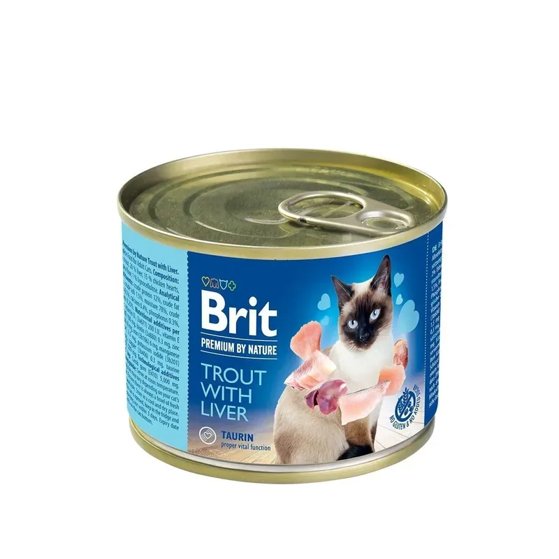 Säker betalning Brit Premium by Nature Cat Trout with Liver 200 g