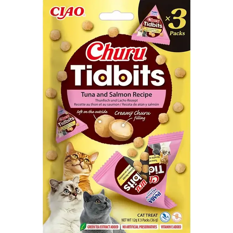 Säker betalning Cat Tidbits Tuna And Salmon 12 g x 3pack