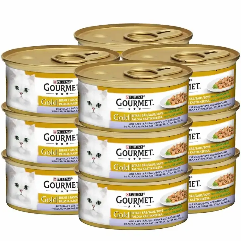 Säker betalning Gourmet Gold Bitar i Sås Kalv & Grönsaker 12×85 g