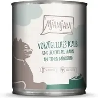 Säker betalning MjAMjAM 6 x 800 g – Delikat kalvkött & läcker kalkon med fina morötter