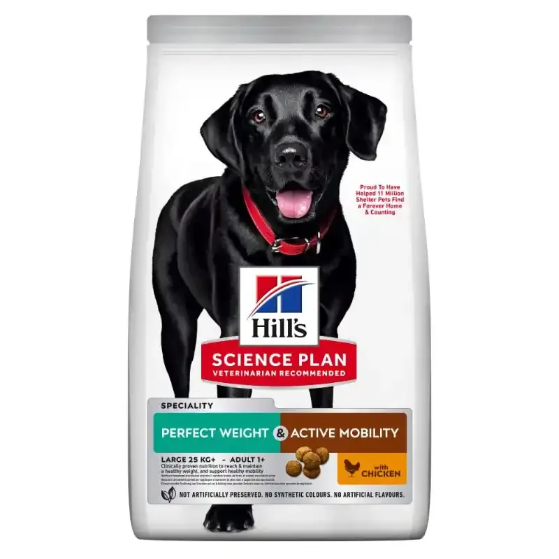 Säker betalning Perfect Weight & Active Mobility Large Breed med Kyckling Hundfoder – 12 kg