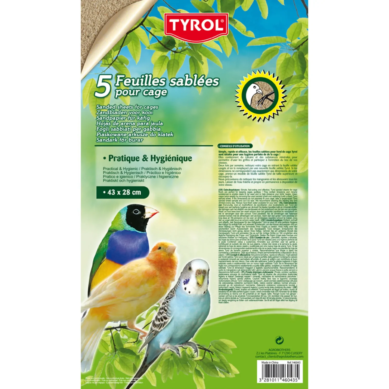 Sandpapper Large 5 Ark Tyrol 43x28cm