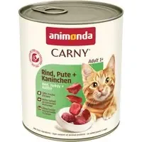 Sänkt pris animonda Carny Adult 6 x 800 g – Nötkött, kalkon & kanin