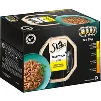 Sheba Varieties 12 x 85 g portionsform – Selection in Sauce (kyckling & kalkon; kyckling; fjäderfä; kalkon) Kampanjpris