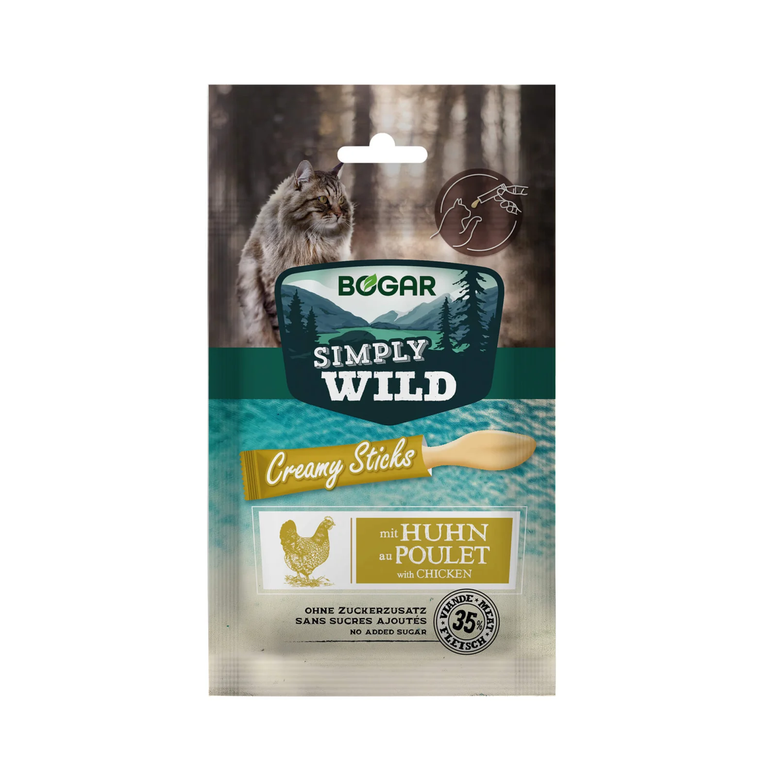 Simply Wild Creamy Sticks Chicken 5x15g