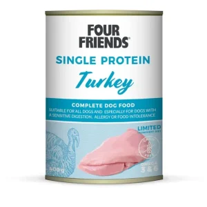 Single Protein Turkey Våtfoder för hund – 6 st x 400 g Nedsatt pris