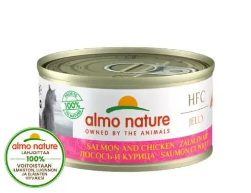 Sista chansen Almo Nature HFC Jelly Lax och Kyckling 70 g våtfoder för katter