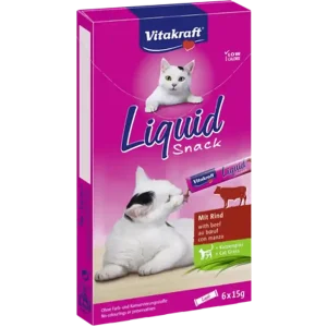 Sista chansen Cat LiquidSnack Beef & Inulin 6pack15 g