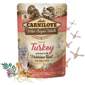 Sista chansen Cat Pouch Turkey enriched with Valerian 85 g