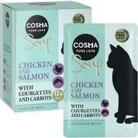 Sista chansen Cosma Soup 12 x 40 g – Kycklingbröst och lax med zucchini och morot