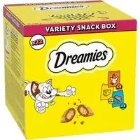 Sista chansen Dreamies Mixbox (kyckling, ost, lax) – 12 x 60 g