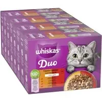 Sista chansen Jumbopack WHISKAS DUO portionspåse 96 x 85 g – Classic Combos i gelé