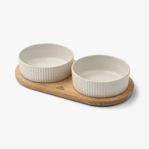 Sista chansen Kronborg Matbar för Hund – S / Off White/Oak