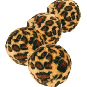 Sista chansen Leopardboll kattleksak 4-pack – 4-pack