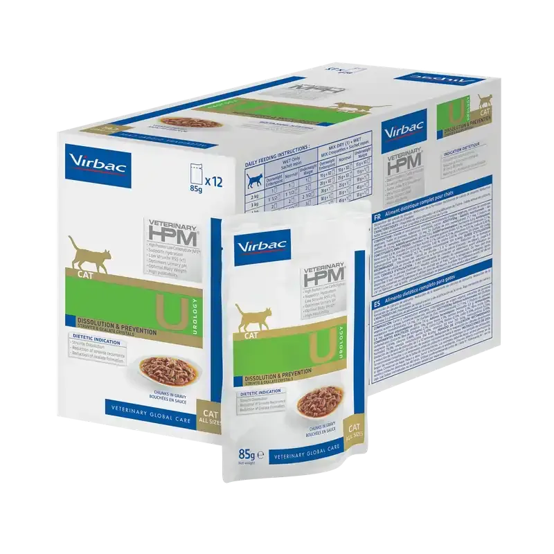 Sista chansen Virbac Urology Struvite Dissolution & Prevention våtfoder för katt 12 x 85 g