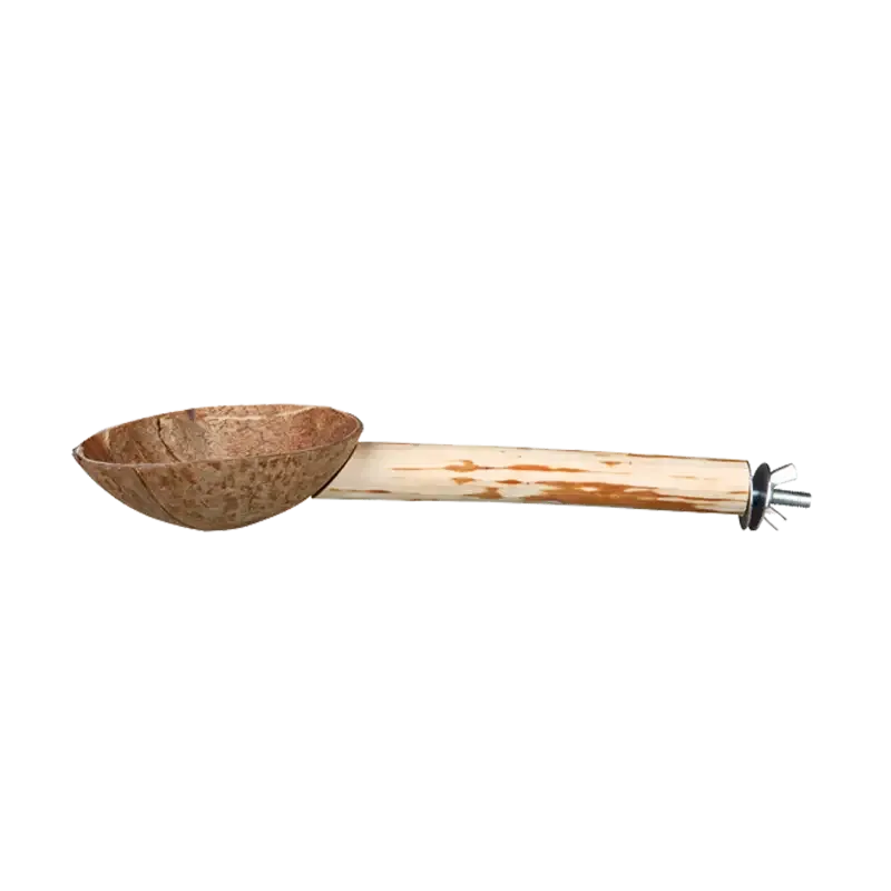Sittpinne med Foderkopp Bambu/kokos – 25 Cm