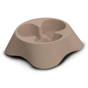 Slow Feed Dog Bowl Beige, 28×7,5 cm