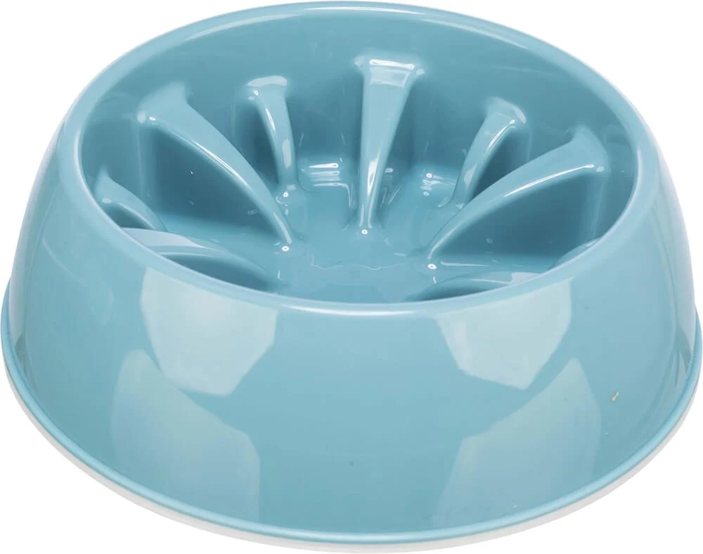 Slow Feed Plast/TBR 0,8L ø 20cm Blå