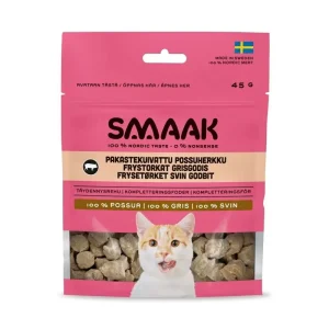 SMAAK Cat Frystorkat Kattgodis Gris 45 g Sista chansen
