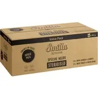 Smilla Pouch Chunks Sterilised med grönsaker portionspåse – JUMBOPACK Mixpack (48 x 85 g) Outlet
