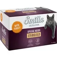 Smilla Sterilised portionsform 6 x 100 g – Kalkon Pur Erbjudande