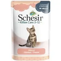 Snabb frakt Ekonomipack Schesir Jelly Pouch 24 x 85 g – Kitten Kycklingfilé