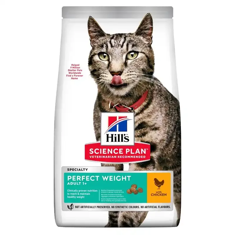 Snabb frakt Hill‘s Science Plan Perfect Weight Adult torrfoder med kyckling för katter 1,5 kg
