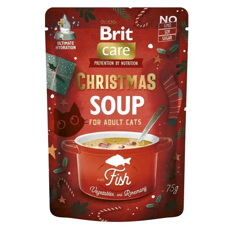 Snabb leverans Brit Care Cat Adult Christmas Soup Fisk 75 g