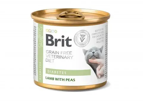 Snabb leverans Brit Diabetes Lamm & Ärtor 6 x 200 g för katter