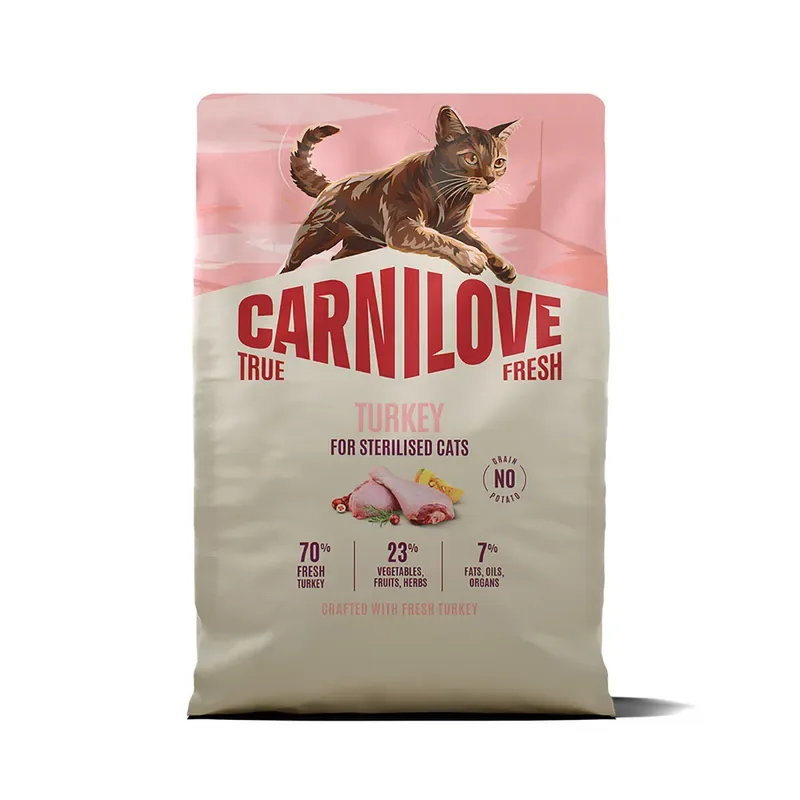 Snabb leverans Carnilove True Fresh Cat Adult Sterilised Turkey Torrfoder till Katt
