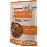Snabb leverans Ekonomipack Nature‘s Variety Bites in Sauce Adult 44 x 85 g – Med kyckling