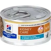 Snabb leverans Hill‘s Prescription Diet k/d Kidney Care Ragout med tonfisk och tillsatta grönsaker – 24 x 82 g
