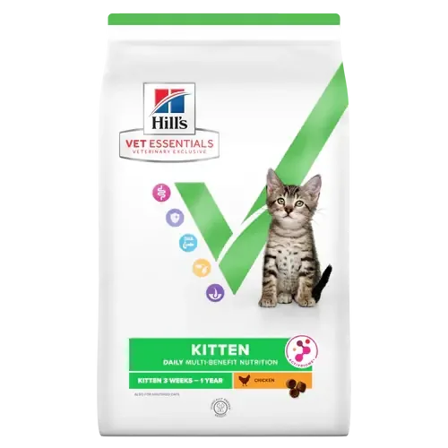 Snabb leverans Hill‘s Vet Essentials Multi-Benefit Kitten med Kyckling för kattungar 1,5 kg