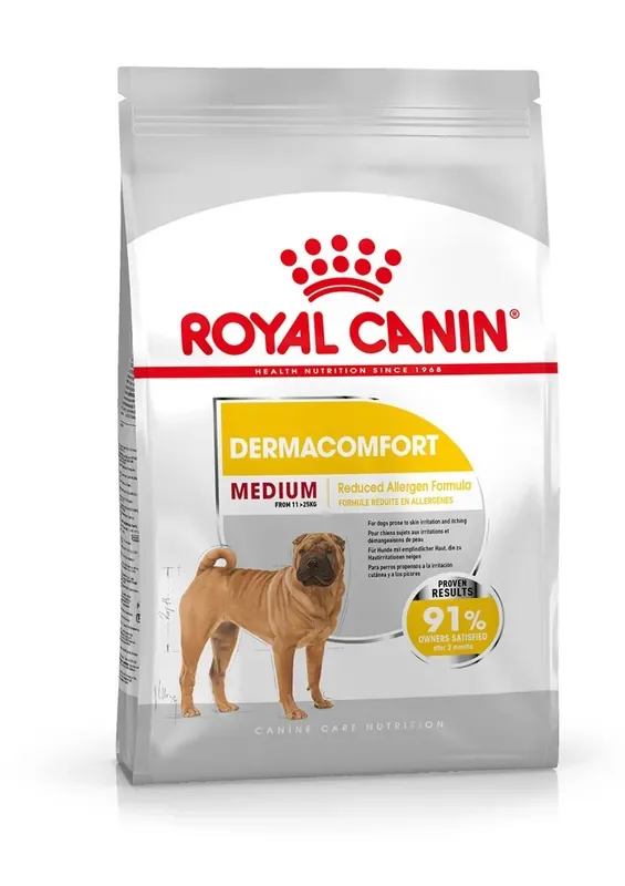 Snabb leverans Royal Canin Dermacomfort MEDIUM Torrfoder för hund 12 kg
