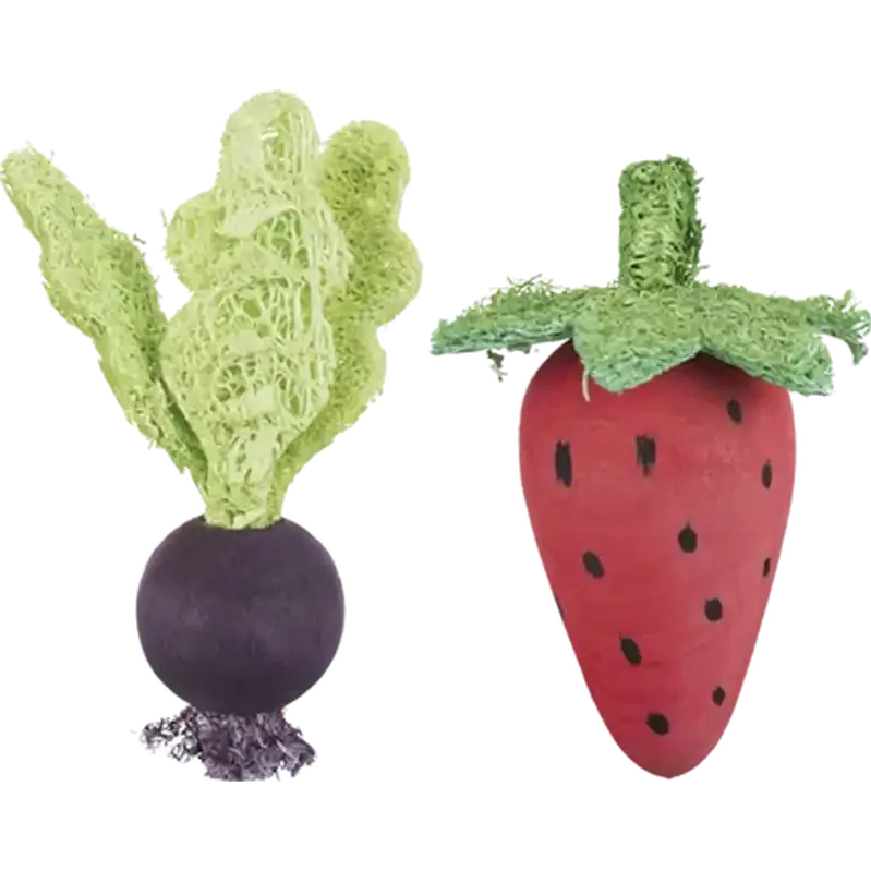 Snabb leverans Strawberry And Beetroot Wood/Loofah Brown 6 cm