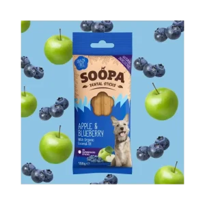 Soopa Dental Sticks Äpple & Blåbär – 100 G