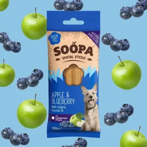 Soopa – Tuggpinnar | Äpple & Blåbär (4-pack)