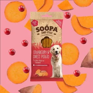 Soopa – Tuggpinnar JUMBO | Tranbär & Sötpotatis (2-pack)