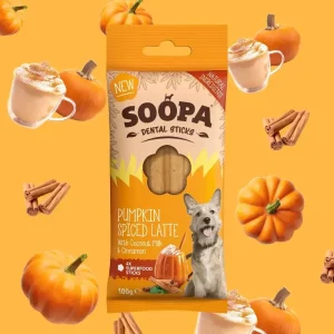 Soopa – Tuggpinnar | Pumpkin Spiced Latte – Pumpa & Kanel (4-pack)